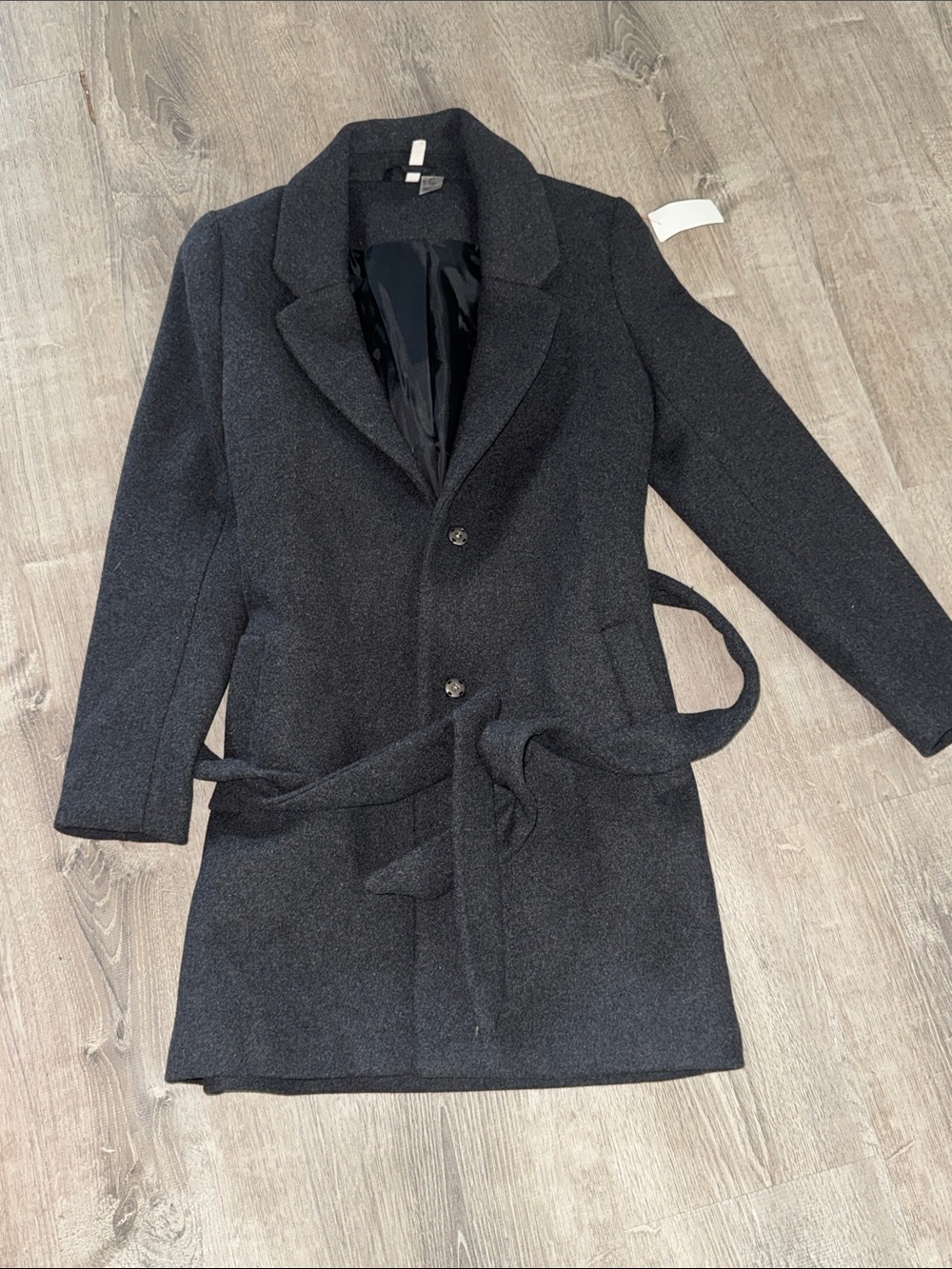 H&M Black Belted Trench Coat